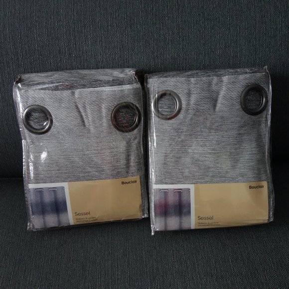 Set of Two(2) Bouclair Grommet Curtains SN# S18 BATCHA *Brand New* - Picture 1 of 8